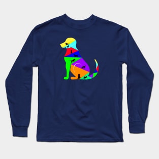 Colorful cute small puppies Long Sleeve T-Shirt